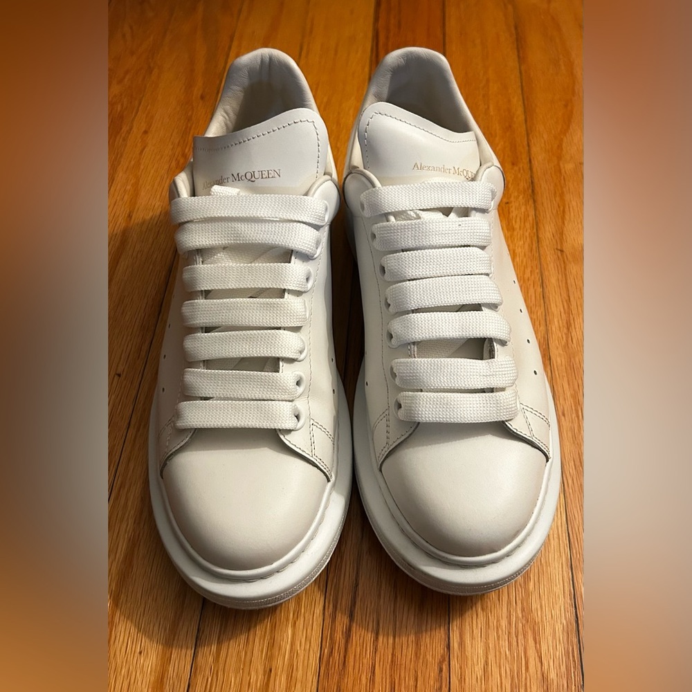 Alexander McQueen White Leather Sneakers